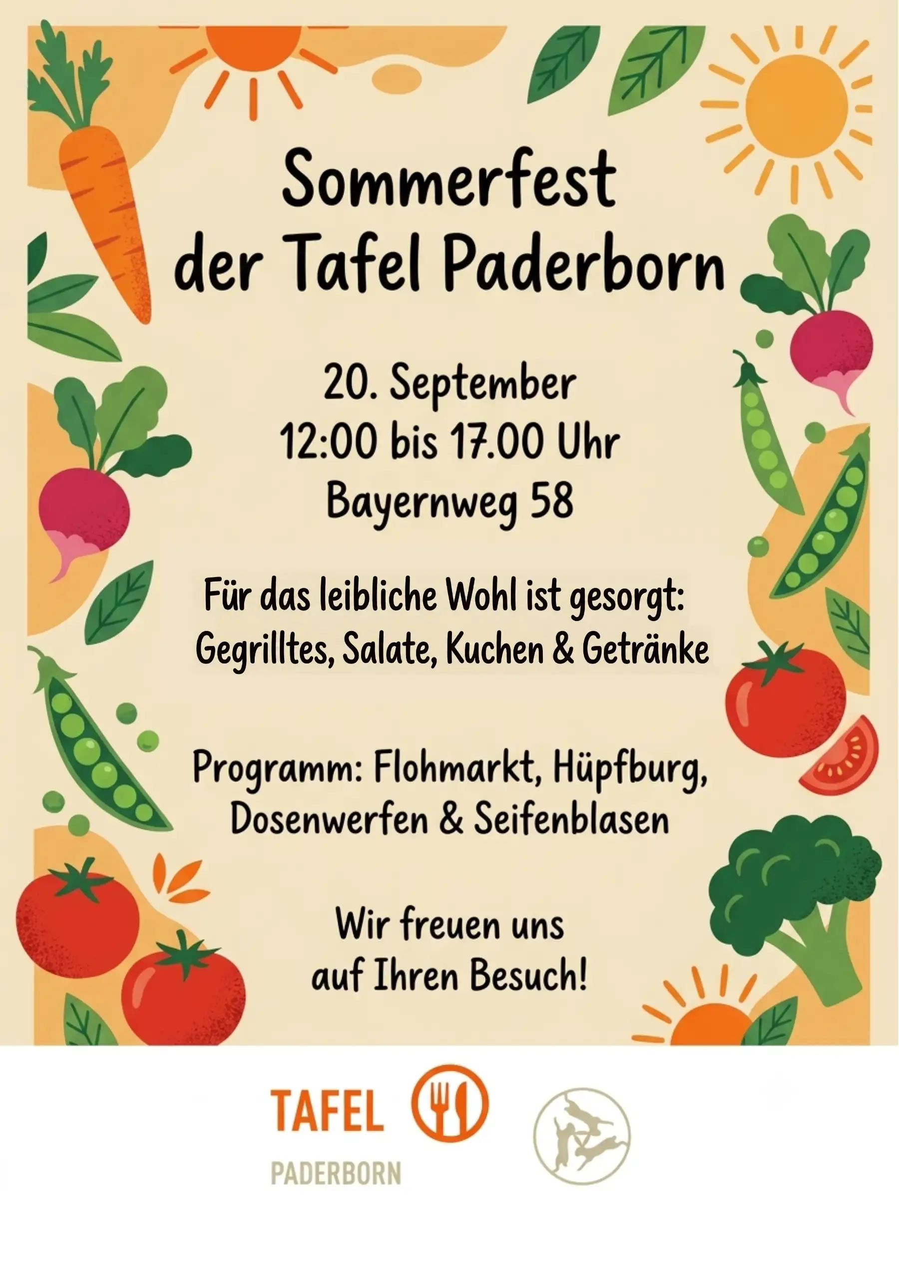 Tafel Paderborn - Ankündigung Sommerfest 2026 am 20. September