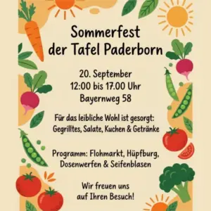 Tafel Paderborn - Ankündigung Sommerfest 2026 am 20. September